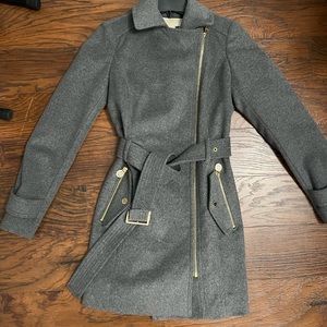 SOLD!! Brand new MICHAEL KORS womens XS Assymetrical Belted Coat